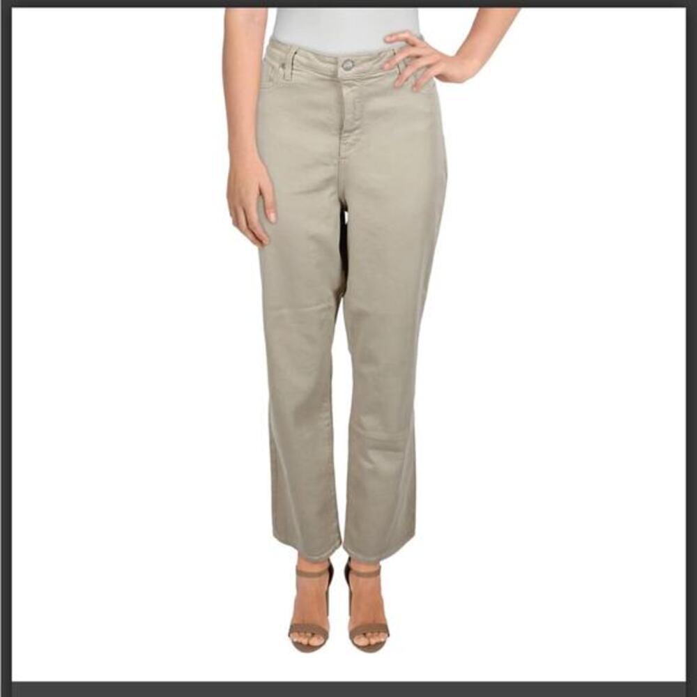 NWT NYDJ Sherri Slim Ankle Pant 18W Tan Straw